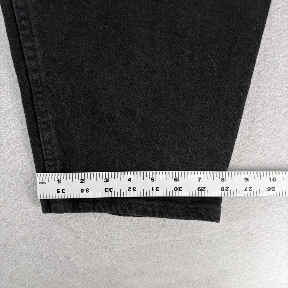 Vintage Lee Blu Jeans Easy Fit Straight Jeans Womens 18W Petite Black Stretch - Picture 9 of 11